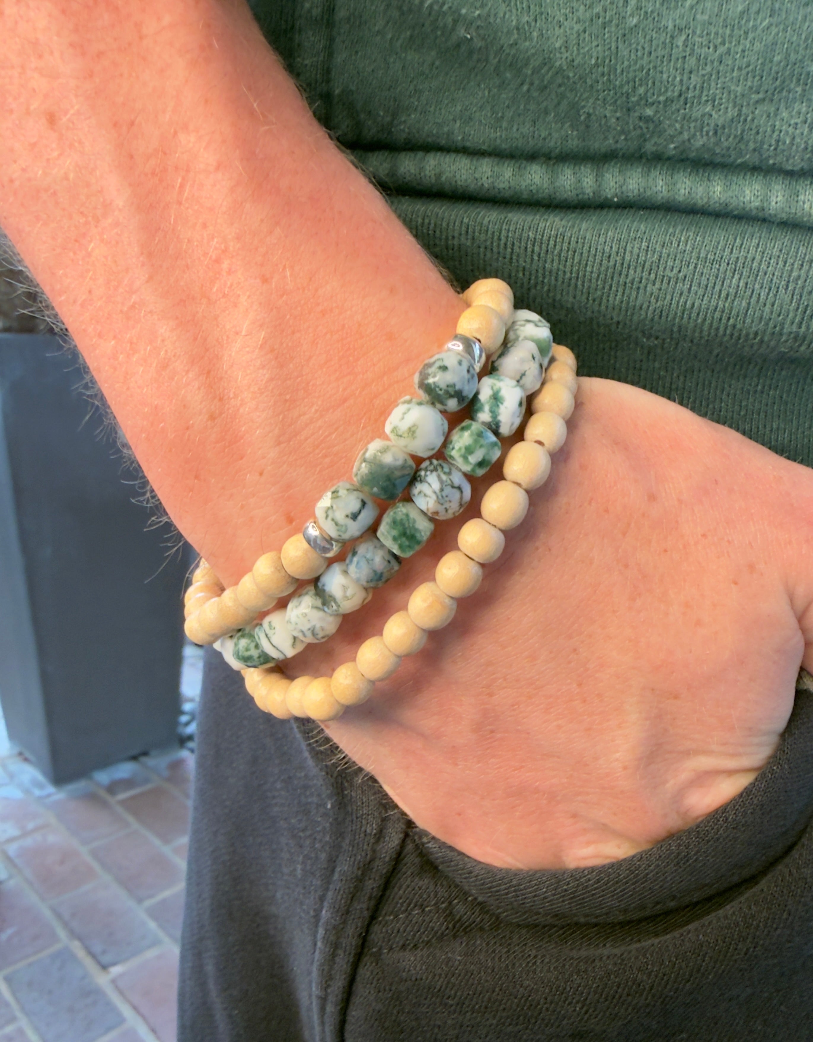 The Milli - Natural Wood Beaded Bracelet