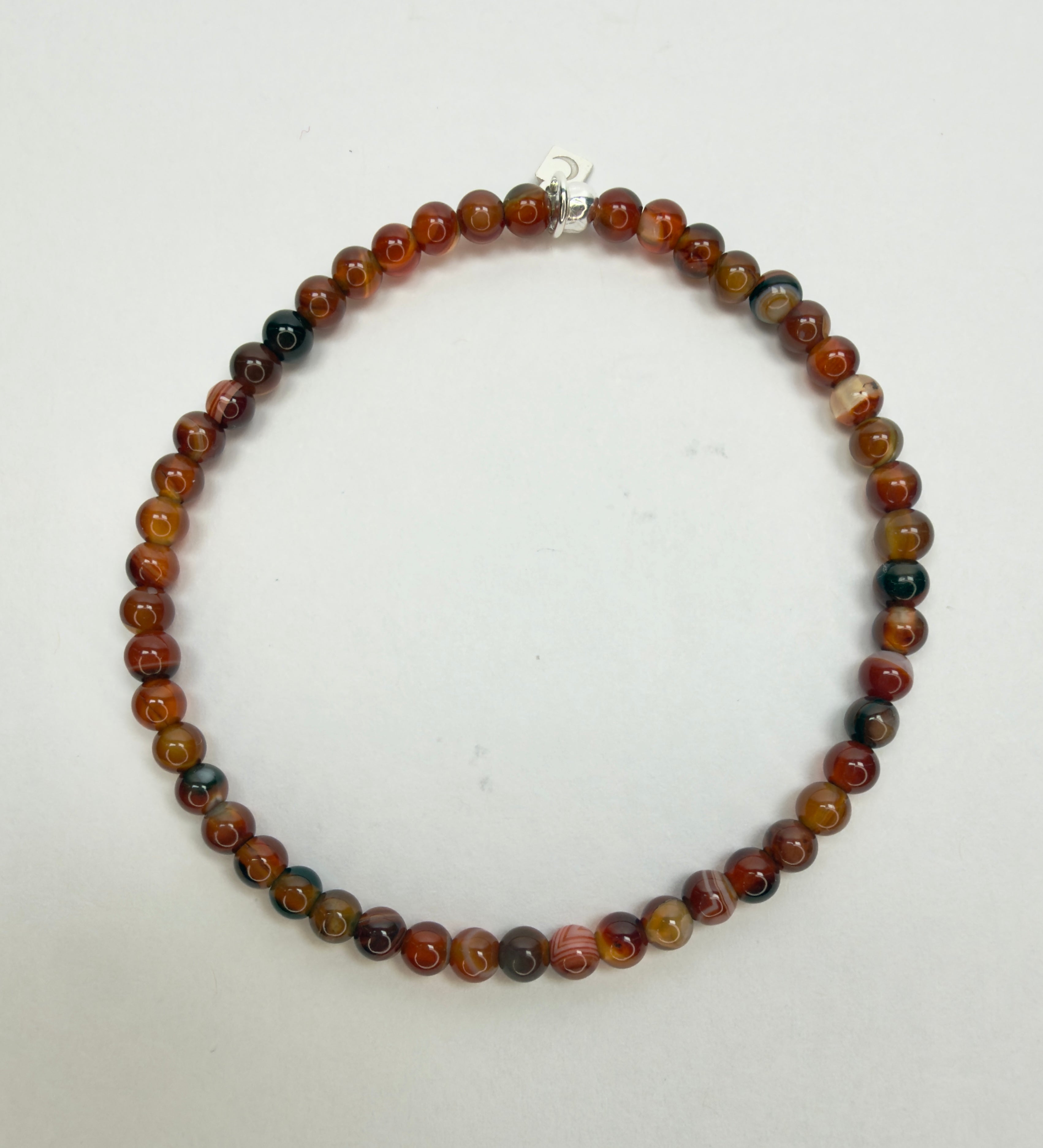 The Patrick - Red Agate Beaded Bracelet