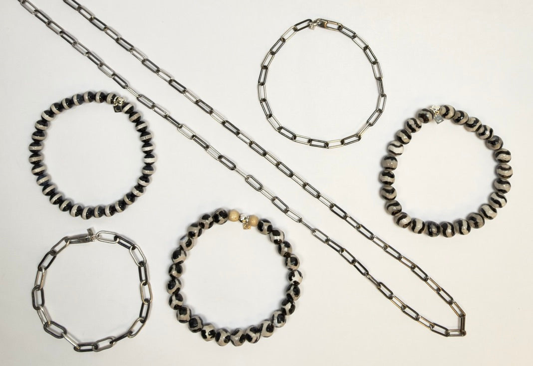 The Foreman - Black Rhodium and Oxidized Sterling Bracelet