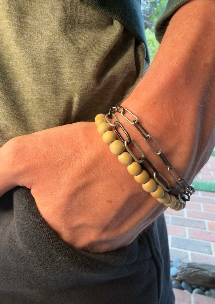The Foreman - Black Rhodium and Oxidized Sterling Bracelet