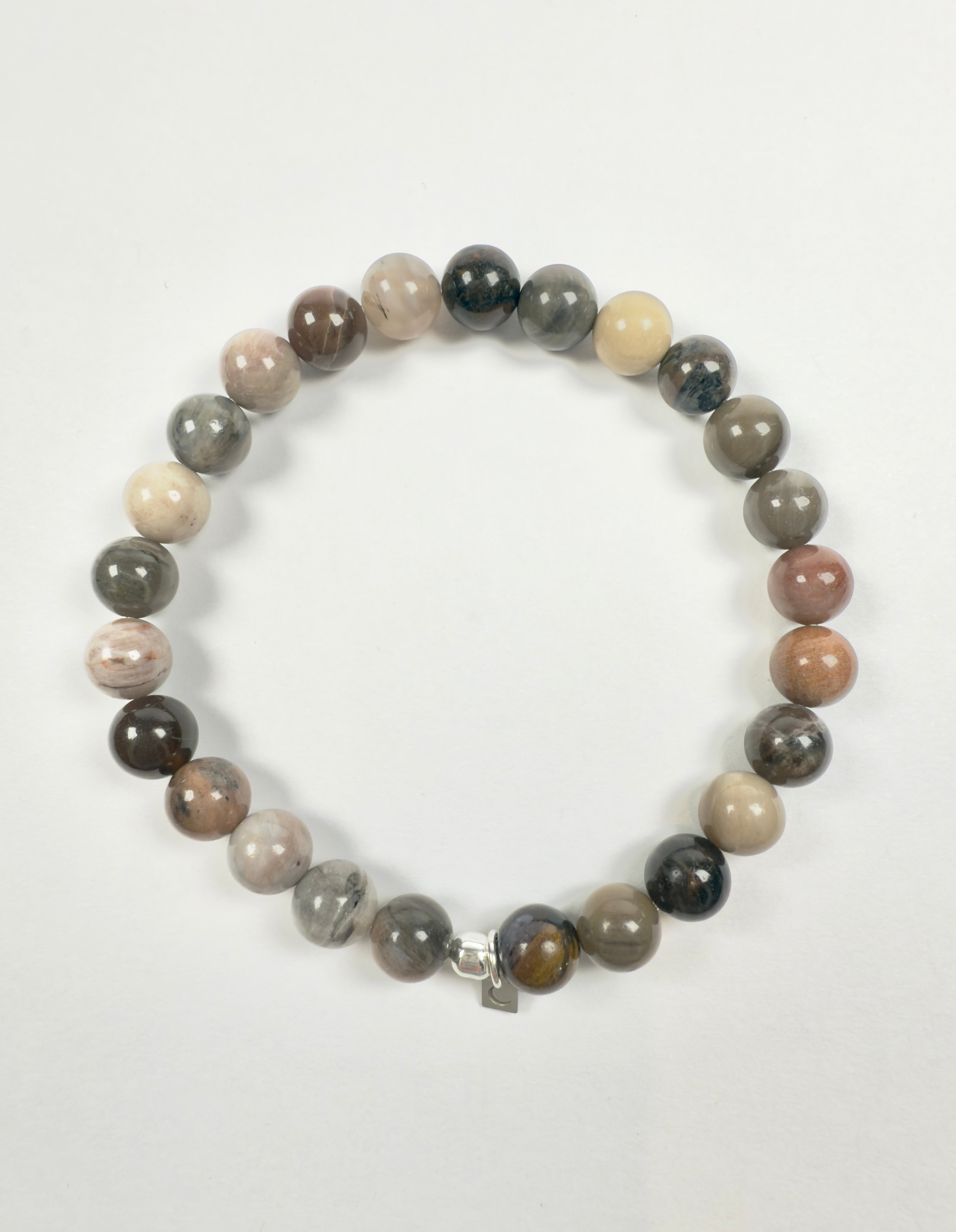 The John - Petrified Wood Beaded Bracelet