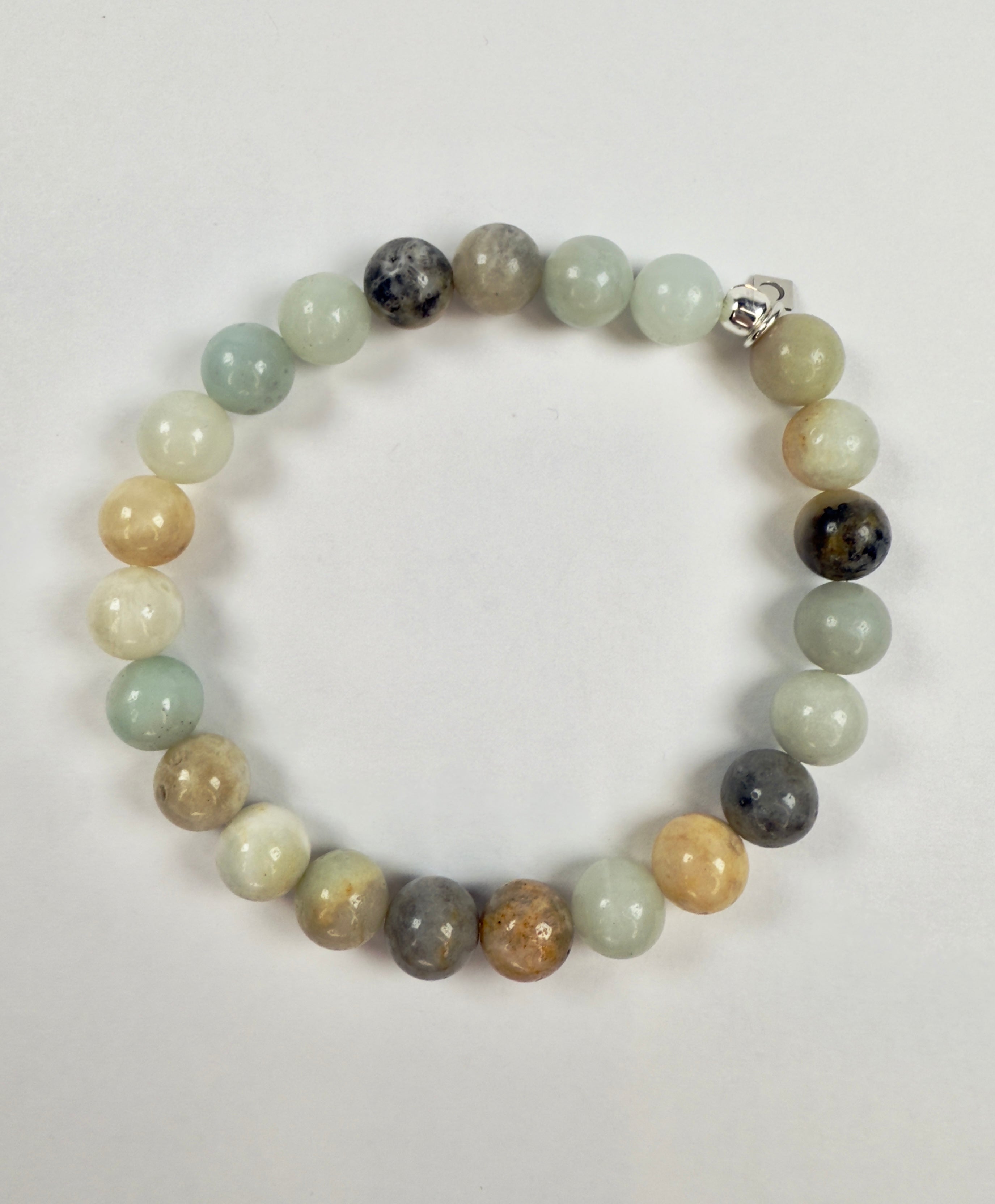 The Malcolm -  Amazonite Beaded Bracelet