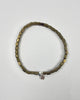The Cliff - Brass Faceted Rectangular  Beaded Bracelet