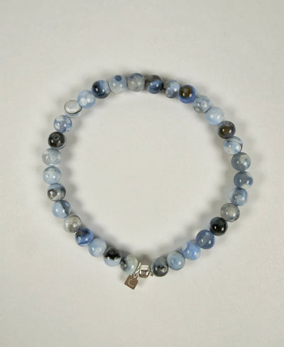 The Bell - Blue Crackle Agate Stone Beaded Bracelet