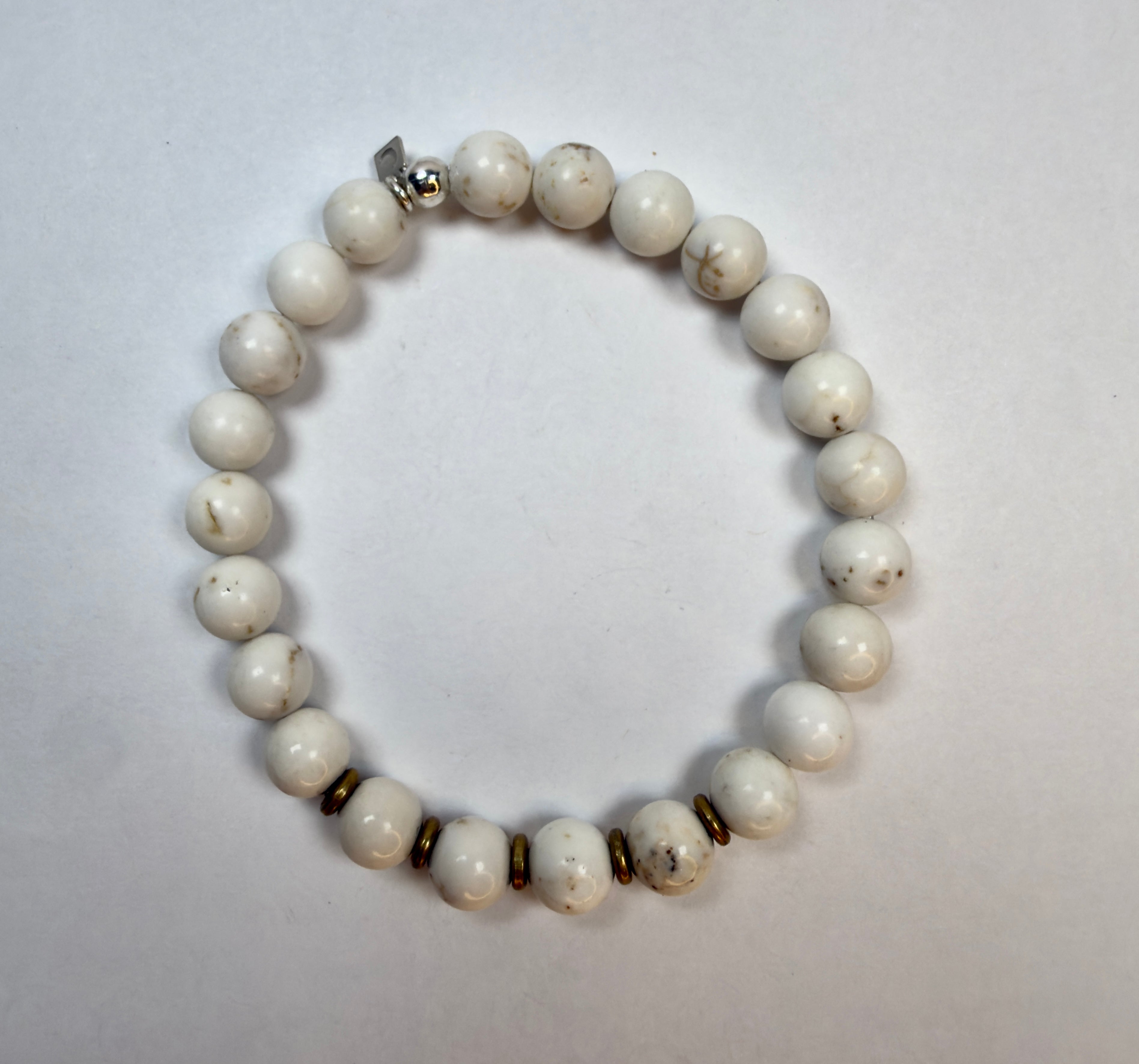 The Billie Joe  - Magnesite and Brass Bracelet