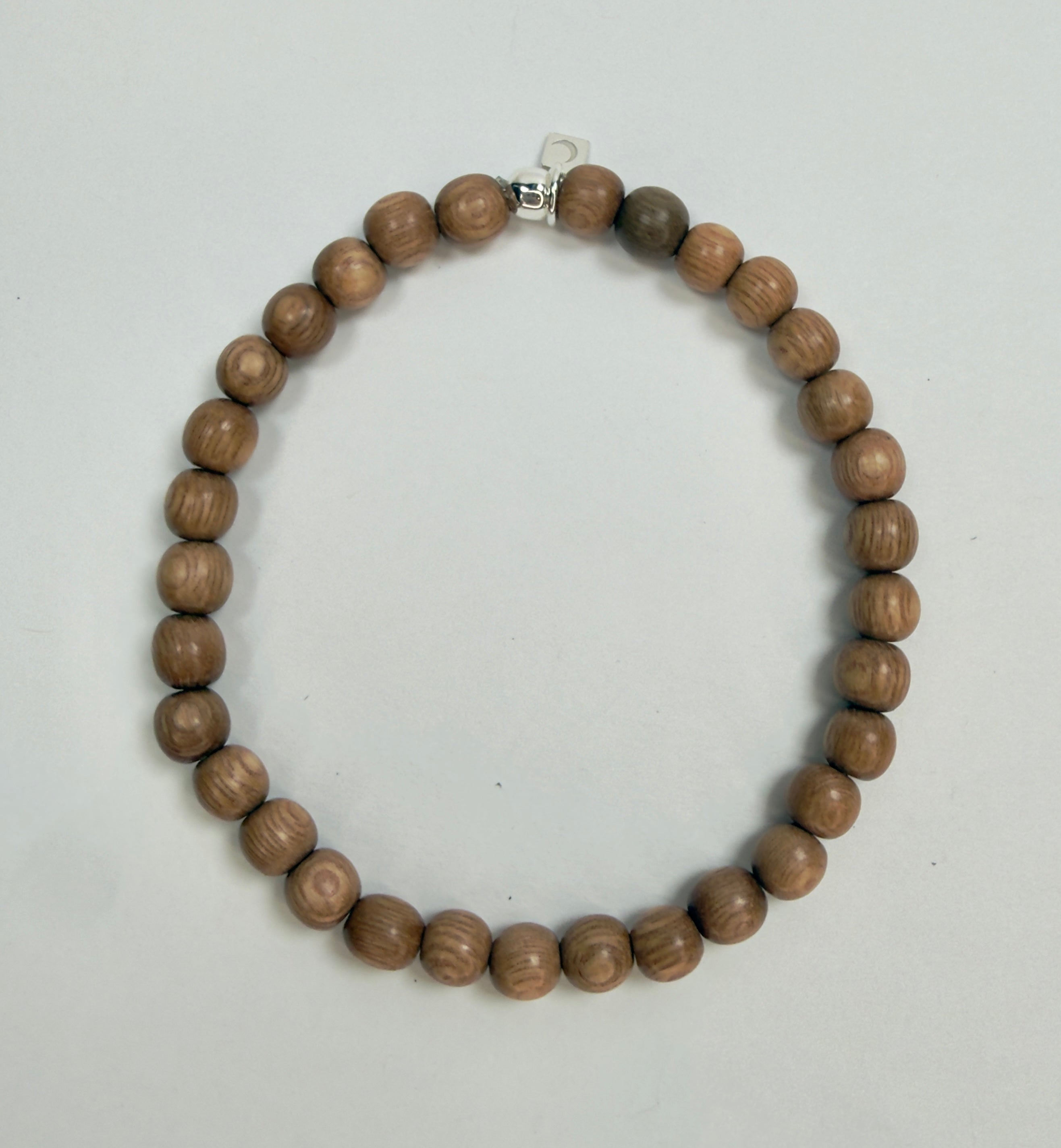 The Essentials Wood Beaded Bracelet in Light Brown
