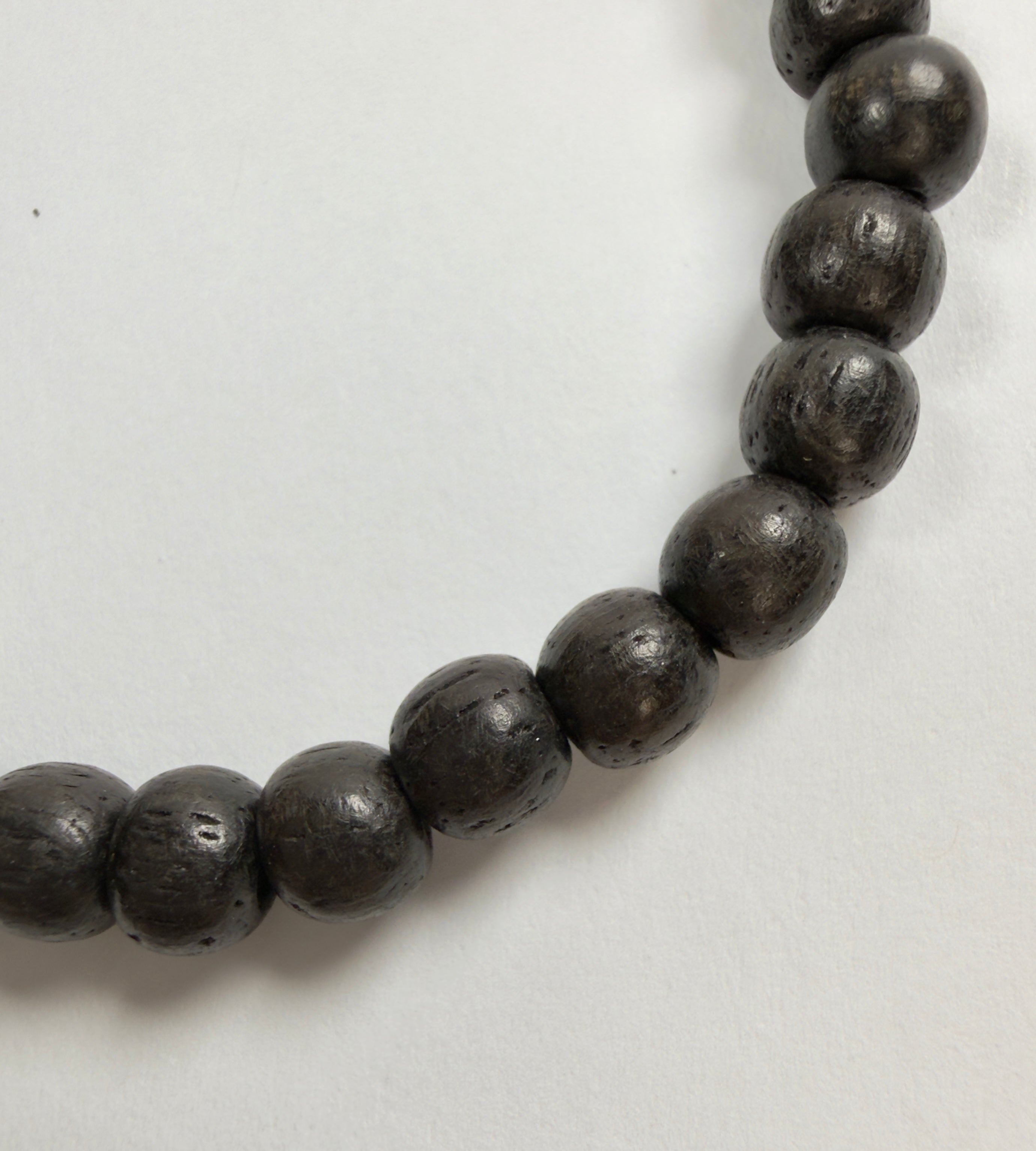 The Essentials Wood Beaded Bracelet in Black