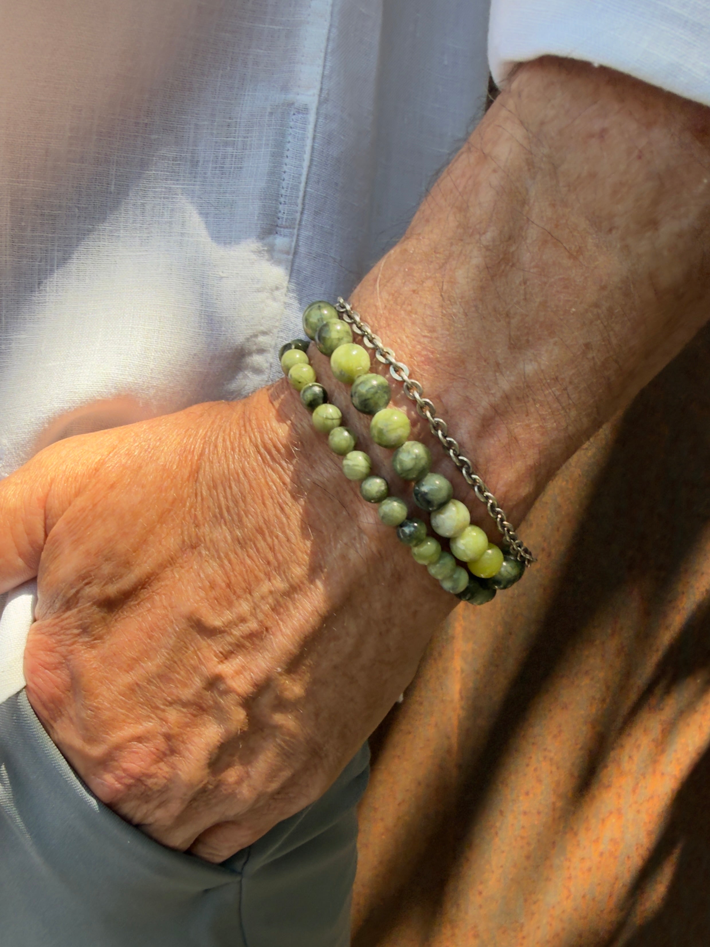 The Luis - Saguaro Jasper Beaded Bracelet