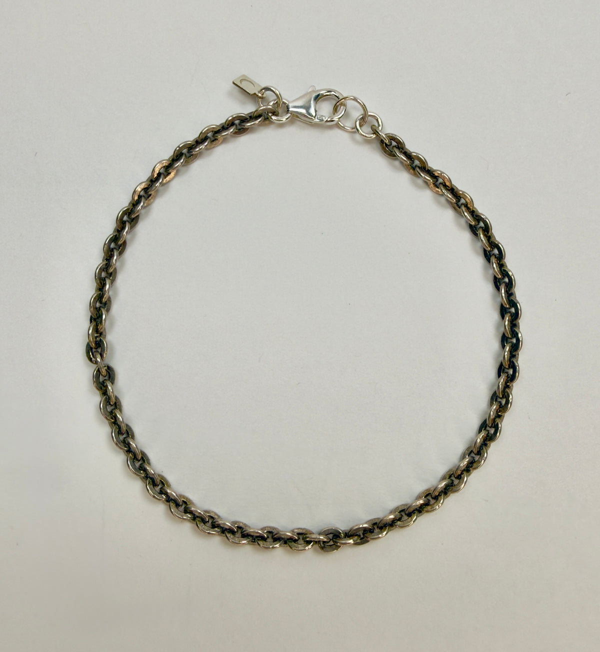 The Alcala - Oxidized Sterling Silver Heavy Cable Chain Bracelet